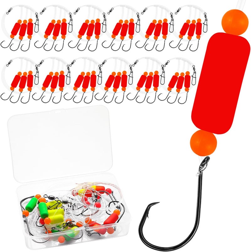 Vipfish Pompano Rig Saltwater Surf Fishing Rigs – Double Drop Leader Rigs with Hooks, Floats, Beads & Snap – Easy Pre-Tied Terminal Tackle for Pompano, Whiting, Redfish - Image 1